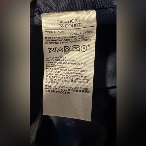 Banana Republic Textured Navy & Black Houndstooth Blazer - Picture 4 of 6